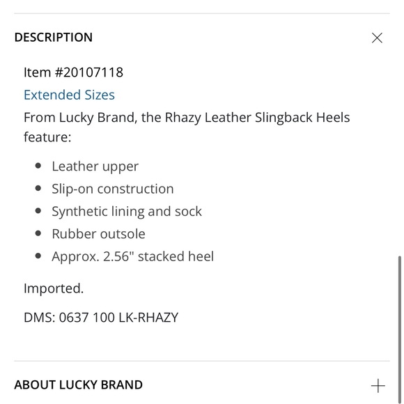 Lucky Brand Rhazy Leather Slingback Heels Size 9 - Picture 3 of 6